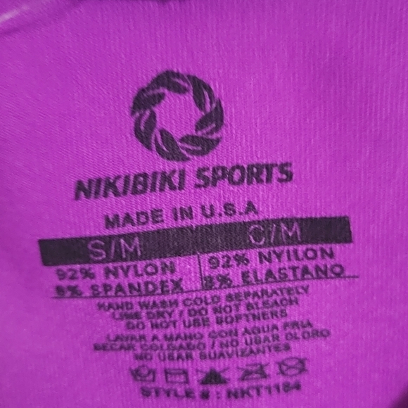 NWT Nikibiki Sport top Sorteck size s/m - Picture 2 of 8